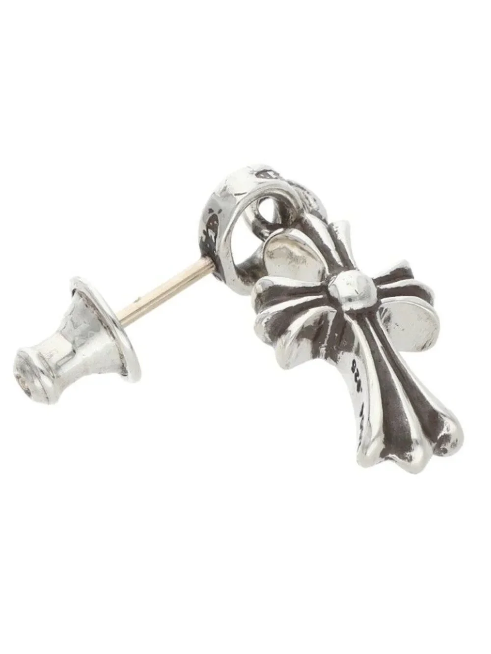 Chrome Hearts Bby Pprchn Baby Fat Drop Silver Earrings